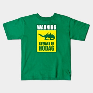 Warning Beware of Hodag Packers Colors Kids T-Shirt